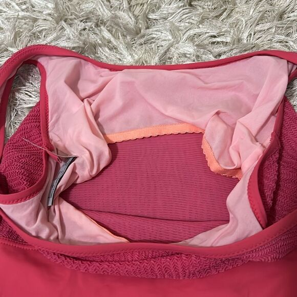 SHAN Swimwear Dahlia Textured Sleeveless Swim Mini Dress in Rose Pink $430 Sz 8 - Picture 13 of 16